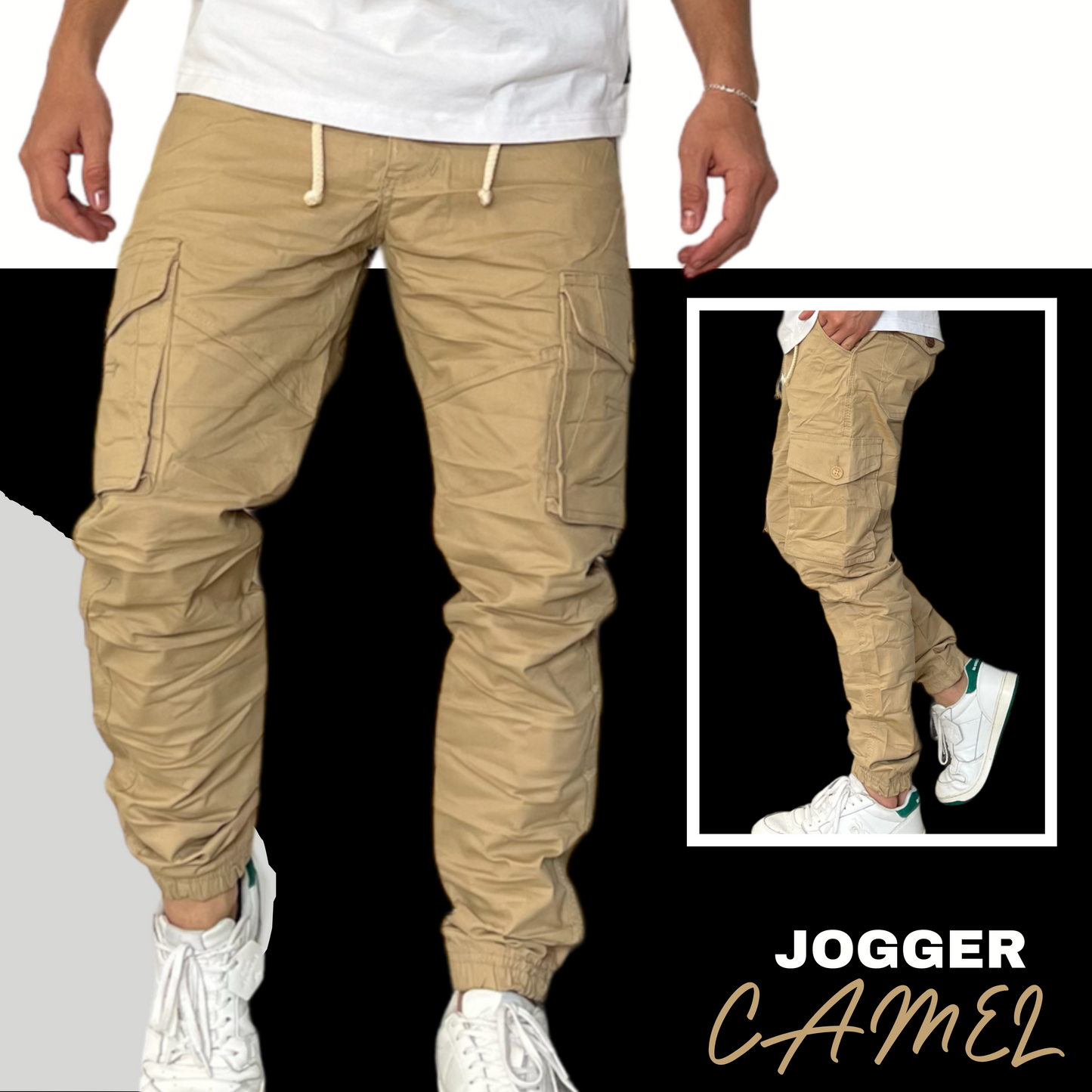 JOGGER EN DRILL LICRADO TIPO CARGO👖